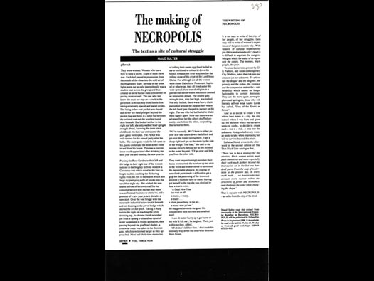image of The making of Necropolis - Maud Sulter