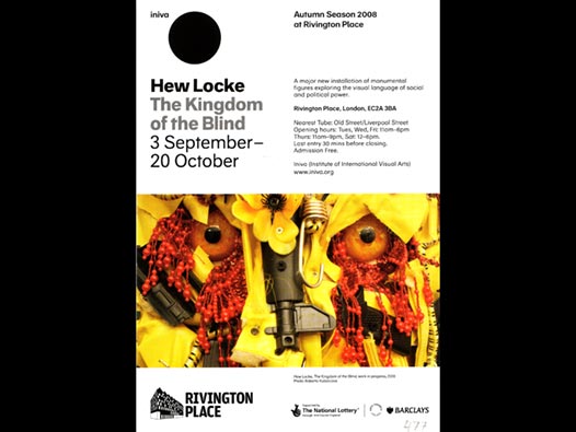 Hew Locke | The Kingdom of the Blind - announcement. Invite relating to an exhibition, 2008