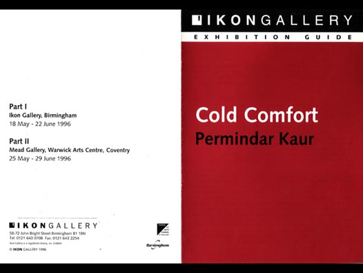 image of Permindar Kaur | Cold Comfort Ikon Gallery gallery guide
