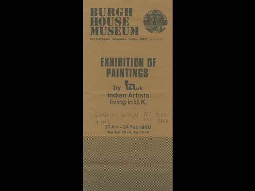 image of Exhibition of Paintings by IAUK Indian Artists living in U.K. brochure